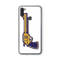 Pew Pew Pew: Samsung Galaxy A11 Transparant Hoesje