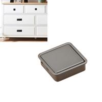 Eenvoudige garderobe slotted scrub handvat verborgen verzonken lade onzichtbare handvat enkel gat (grijs)