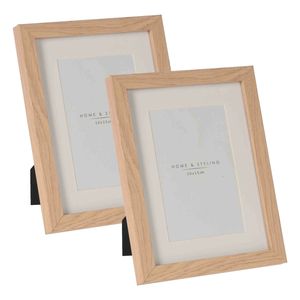 2x Stuks Houten fotolijsten geschikt voor een foto van 10 x 15 cm - Fotolijsten