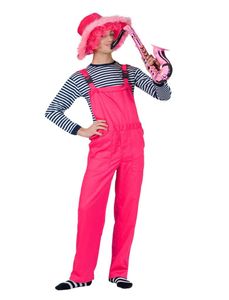 Tuinbroek fluor roze man/vrouw