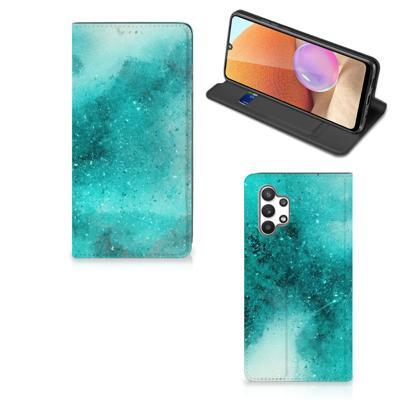 Bookcase Samsung Galaxy A32 4G | A32 5G Enterprise Editie Painting Blue Bookcase Samsung Galaxy A32 4G | A32 5G Enterprise Editie Painting Blue