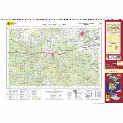 Topografische kaart 703 MT50 Arroyo de la Luz | CNIG - Instituto Geográfico Nacional1