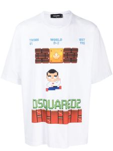 DSQUARED2 t-shirt en coton à logo imprimé - Blanc