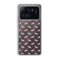 Flamingoprint groen: Xiaomi Mi 11 Ultra Transparant Hoesje