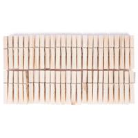 Benson Houten wasknijpers - 200x stuks - wasgoedknijpers - 7 cm - De was doen - Bamboe