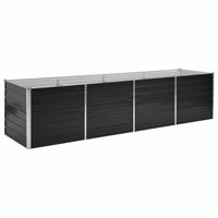 vidaXL Plantenbak verhoogd 320x80x77 cm gegalvaniseerd staal antraciet