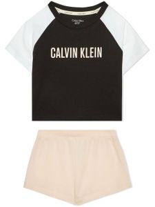 Calvin Klein Kids short de pyjama à logo imprimé - Tons neutres