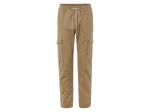 LIVERGY Heren cargobroek (Beige, XL)