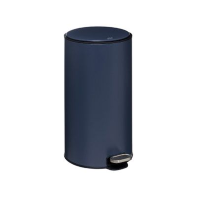 Prullenbak/pedaalemmer - donkerblauw - metaal - 30 liter - 39 x 33 x 62 cm - keuken