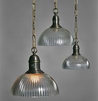 Hanglamp glas Barcelona antiek messing
