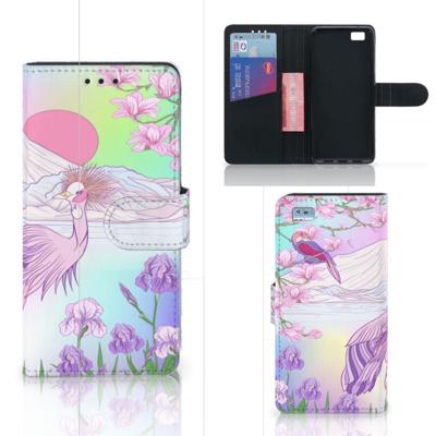 Huawei Ascend P8 Lite | Telefoonhoesje | Met pasjeshouder | Bird