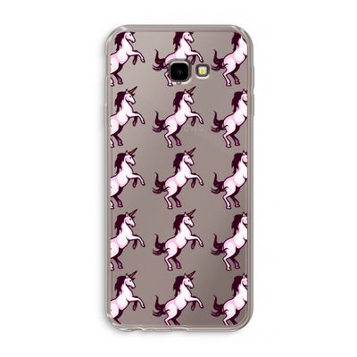 Musketon Unicorn: Samsung Galaxy J4 Plus Transparant Hoesje