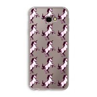 Musketon Unicorn: Samsung Galaxy J4 Plus Transparant Hoesje