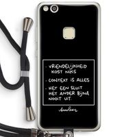 Mijn Motto's: Huawei Ascend P10 Lite Transparant Hoesje met koord