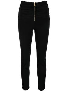 PINKO pantalon slim à fronces - Noir