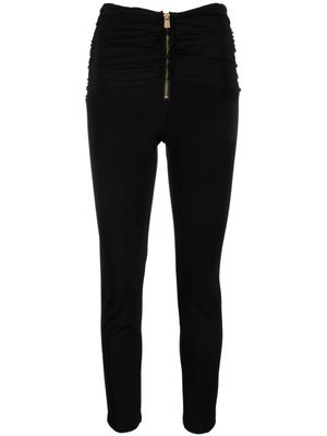 PINKO pantalon slim à fronces - Noir