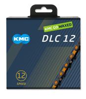 KMC ketting dlc12 black/orange 126s waxed