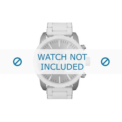 Diesel horlogeband DZ4253 Roestvrij staal (RVS) Wit 26mm