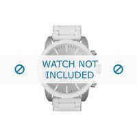 Diesel horlogeband DZ4253 Roestvrij staal (RVS) Wit 26mm