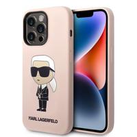 iPhone 15 Pro Karl Lagerfeld Ikonik siliconen hoesje - Roze