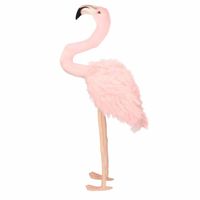 Levensechte Hansa pluche flamingo knuffel 80 cm - thumbnail