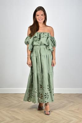 Sage & Ivy rok Daisy sage green