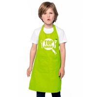 Top kokkie keukenschort lime groen kinderen   - - thumbnail