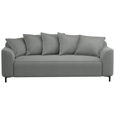 Leen Bakker - Bank Elsa 3-zits - Eden - Stof - Grijs - 99x228x84 Cm