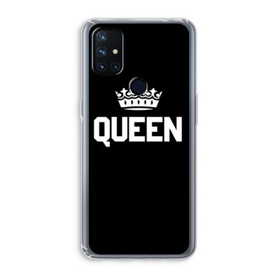 Queen zwart: OnePlus Nord N10 5G Transparant Hoesje