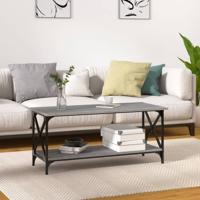 Salontafel 100x45x45 cm bewerkt hout en ijzer grijs sonoma - thumbnail