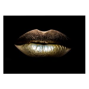 Acoustic Art Golden Lips 100 x 70 Zwart