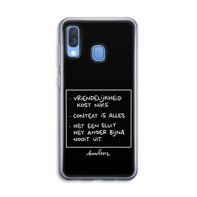 Mijn Motto's: Samsung Galaxy A40 Transparant Hoesje