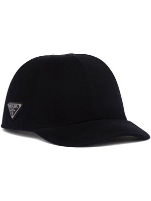 Prada casquette à logo triangulaire - Bleu