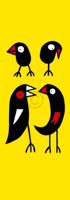 Kunstdruk Birdman Hans Lan - Let&apos;s talk about it 35x100cm