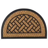 Home deco factory Deurmat Madrid - half rond - 40 x 60 cm - borstelmat