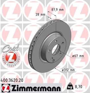 Remschijf Coat Z 400362020
