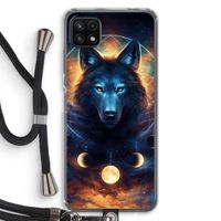 Wolf Dreamcatcher: Samsung Galaxy A22 5G Transparant Hoesje met koord