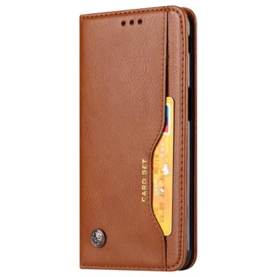Knead huidtextuur horizontale Flip lederen case voor Galaxy J6 PLUS, met foto frame & houder & kaartsleuven & portemonnee (bruin)