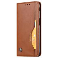 Knead huidtextuur horizontale Flip lederen case voor Galaxy J6 PLUS, met foto frame & houder & kaartsleuven & portemonnee (bruin)