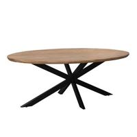 Livingfurn - Eettafel Ovaal 240cm - Naturel Mangohout - Jesper - thumbnail