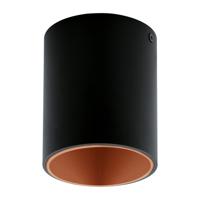 EGLO Polasso Plafondlamp - LED - Ø 10 cm - Zwart/Koper