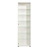 Leen Bakker - Vitrinekast Ansio - 172x50x30 Cm - Glas/Spaanplaat - Wit