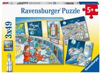 Ravensburger puzzel 3x49 stukjes. Op ruimtevaartmissie met Tom en Mia