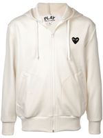 Comme Des Garçons Play sweat zippé à logo poitrine - Tons neutres