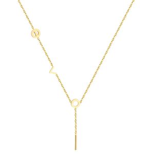 Cilla Jewels dames ketting Edelstaal Verguld Goudkleurig Bar T