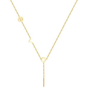 Cilla Jewels dames ketting Edelstaal Verguld Goudkleurig Bar T