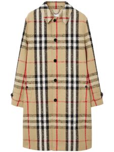 Burberry manteau en tweed à carreaux - Tons neutres