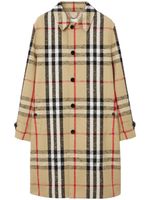 Burberry manteau en tweed à carreaux - Tons neutres