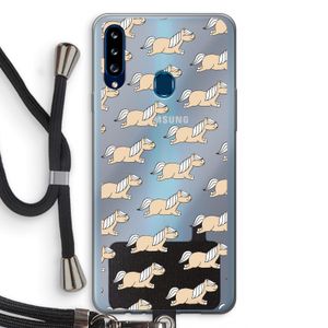 Ponys: Samsung Galaxy A20s Transparant Hoesje met koord
