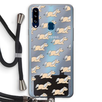 Ponys: Samsung Galaxy A20s Transparant Hoesje met koord